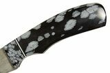 Knife With Snowflake Obsidian Handle - Handcrafted In Utah #327610-2